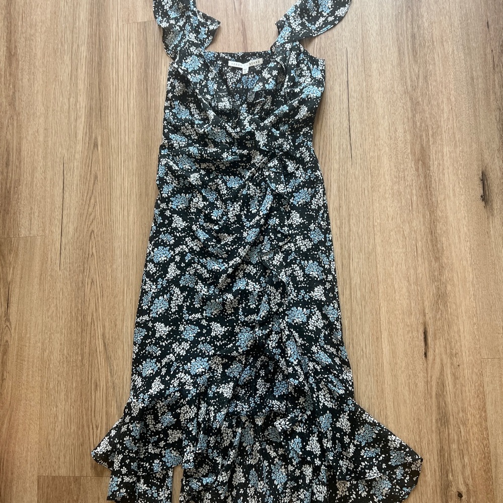 Veronica Beard Amal Floral Midi Sleeveless Dress - Picture 2 of 7